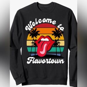 Black Graphic Men's funny Foodie-restaurant, lover, long sleeve black sweatshirt